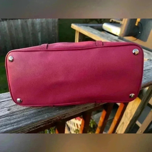 Coach HOT PINK Peyton Mini Dome Leather Crossbody and Hand Bag - Picture 6 of 6